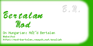 bertalan mod business card